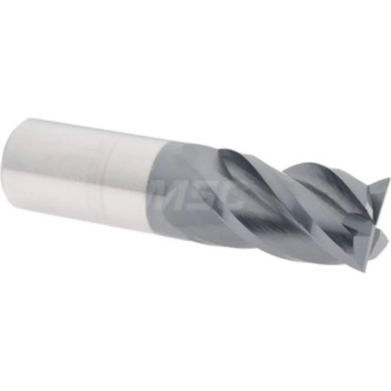 Accupro 1, 1-3/4 LOC, 1 Shank Diam, 4 OAL, 4 Flute, Solid Carbide Square End Mill Single End, AlTiN Finish, Spiral Fl...